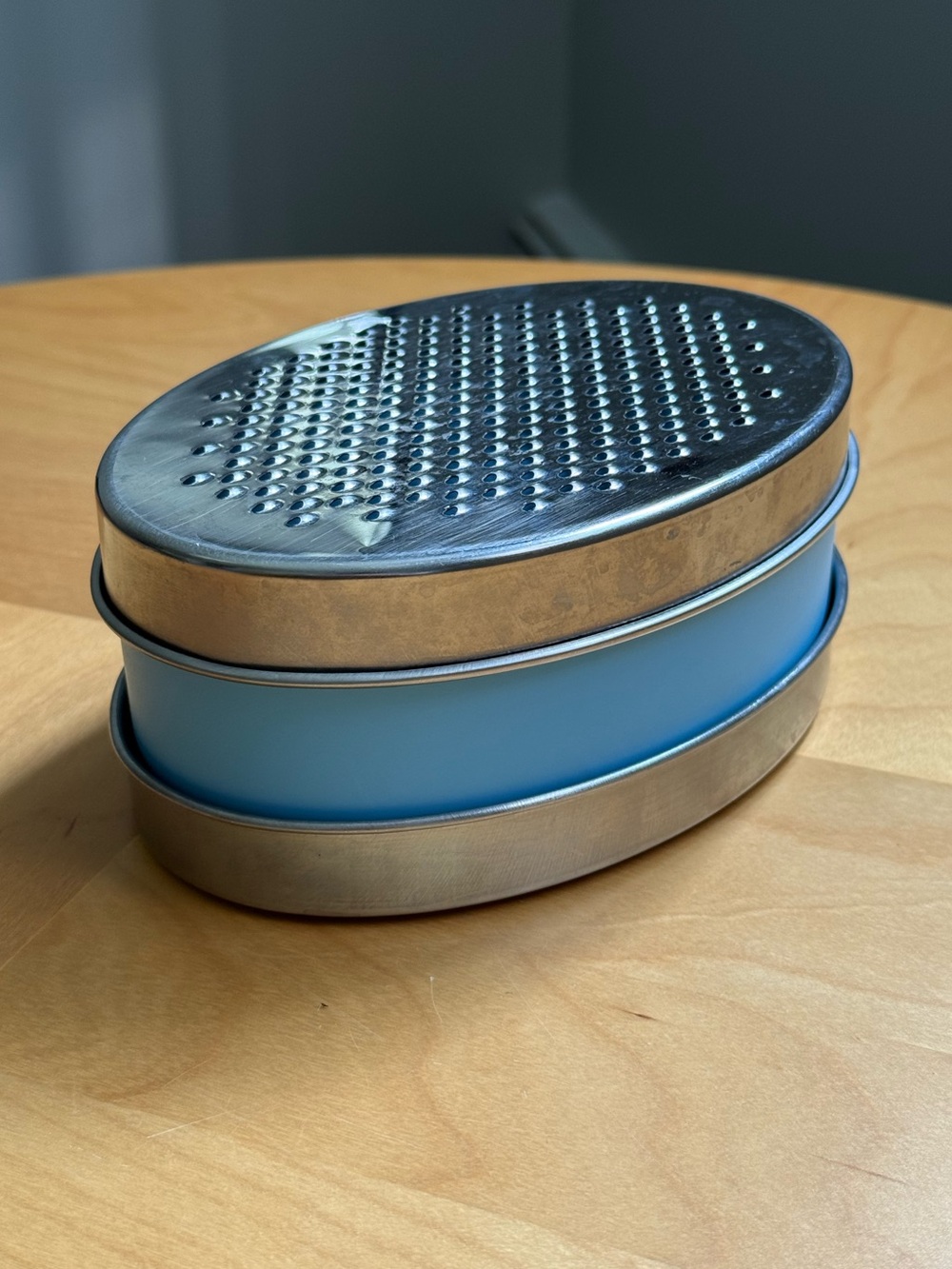 IKEA CHOSIGT Light Blue Cheese Veggie Food Grater Storage Container by Sue Pryke